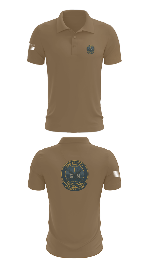 Short Sleeve Performance Polo, USS TRIPOLI, , Teamtime, Team time, sublimation, custom sports apparel, team uniforms, spirit wear, spiritwear, sports uniforms, custom shirts, team store, custom team store, fundraiser sports, apparel fundraiser