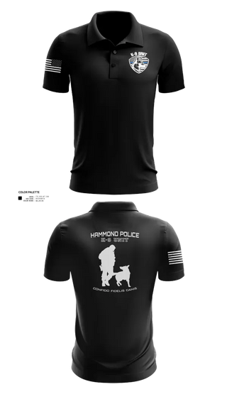 Short Sleeve Performance Polo, Hammond Police K9, Police, Teamtime, Team time, sublimation, custom sports apparel, team uniforms, spirit wear, spiritwear, sports uniforms, custom shirts, team store, custom team store, fundraiser sports, apparel fundraiser