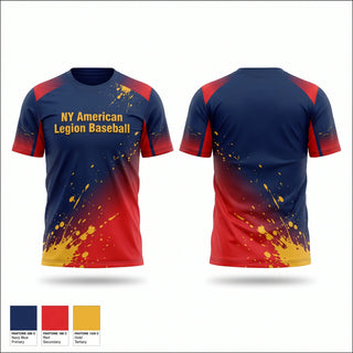 Soft Poly Tee Cotton Like Feel, NY American Legion Baseball, Baseball, Teamtime, Team time, sublimation, custom sports apparel, team uniforms, spirit wear, spiritwear, sports uniforms, custom shirts, team store, custom team store, fundraiser sports, apparel fundraiser