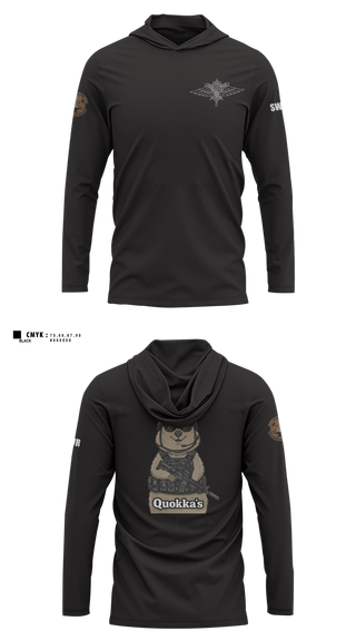 Long Sleeve Performance Shirt with hood, Q-Flight, Air Force, Teamtime, Team time, sublimation, custom sports apparel, team uniforms, spirit wear, spiritwear, sports uniforms, custom shirts, team store, custom team store, fundraiser sports, apparel fundraiser