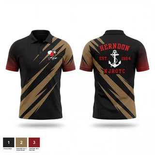 Short Sleeve Performance Polo, Herndon HS NJROTCHerndon High School NJROTC, Spirit Store, Teamtime, Team time, sublimation, custom sports apparel, team uniforms, spirit wear, spiritwear, sports uniforms, custom shirts, team store, custom team store, fundraiser sports, apparel fundraiser