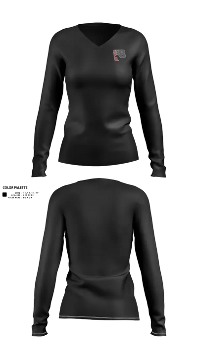 Buchanan High School Tennis 70399050 Women's Long Sleeve V-neck Shirt - 21