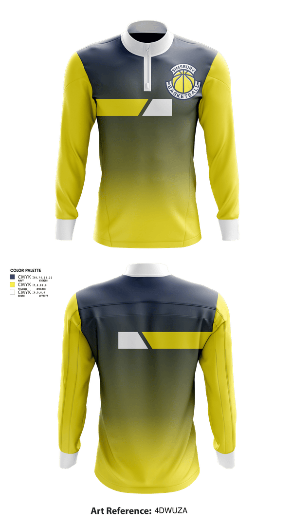 Quarter Zip Jacket, Simsbury, Men's Basketball, Teamtime, Team time, sublimation, custom sports apparel, team uniforms, spirit wear, spiritwear, sports uniforms, custom shirts, team store, custom team store, fundraiser sports, apparel fundraiser