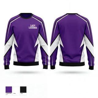Crew Neck Sweatshirt, Lady Legends, Women's Basketball, Teamtime, Team time, sublimation, custom sports apparel, team uniforms, spirit wear, spiritwear, sports uniforms, custom shirts, team store, custom team store, fundraiser sports, apparel fundraiser