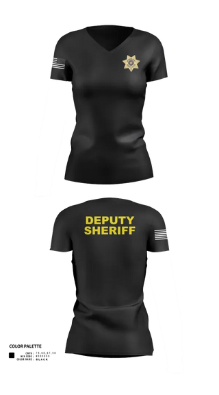 Womens Short Sleeve Vneck Shirt, Huntingdon County Sheriff’s Office, Police, Teamtime, Team time, sublimation, custom sports apparel, team uniforms, spirit wear, spiritwear, sports uniforms, custom shirts, team store, custom team store, fundraiser sports, apparel fundraiser