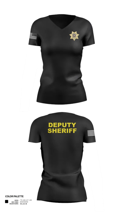 Huntingdon County Sheriff’s Office 63873166 Women's Short Sleeve V-neck Shirt - 21