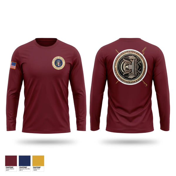 Long Sleeve Performance Shirt, Presidential Caskets Platoon, Army, Teamtime, Team time, sublimation, custom sports apparel, team uniforms, spirit wear, spiritwear, sports uniforms, custom shirts, team store, custom team store, fundraiser sports, apparel fundraiser