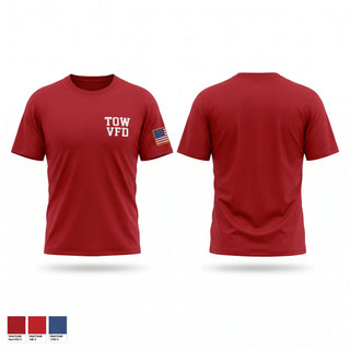 Old School Cotton Feel Shirt, Tow VFD, Fire Department, Teamtime, Team time, sublimation, custom sports apparel, team uniforms, spirit wear, spiritwear, sports uniforms, custom shirts, team store, custom team store, fundraiser sports, apparel fundraiser