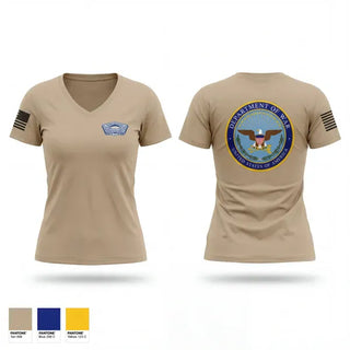 Womens Short Sleeve Vneck Shirt, Department of War, Army, Teamtime, Team time, sublimation, custom sports apparel, team uniforms, spirit wear, spiritwear, sports uniforms, custom shirts, team store, custom team store, fundraiser sports, apparel fundraiser