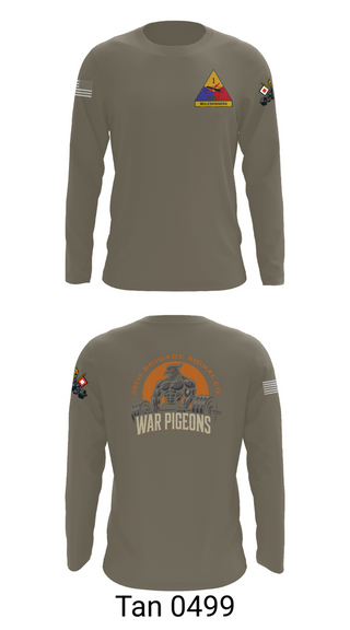 Long Sleeve Performance Shirt, 261st War Pigeons, Army, Teamtime, Team time, sublimation, custom sports apparel, team uniforms, spirit wear, spiritwear, sports uniforms, custom shirts, team store, custom team store, fundraiser sports, apparel fundraiser