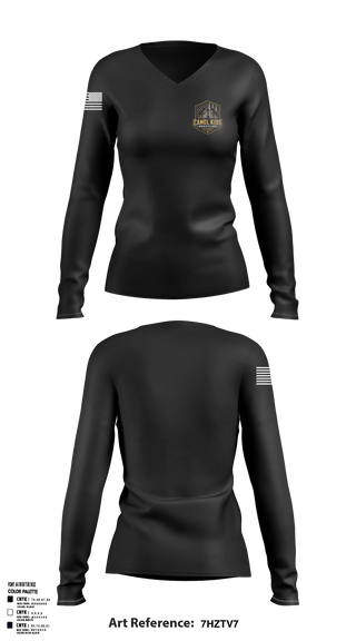 Womens Long Sleeve Vneck Shirt, Camel kids 2026, Wrestling, Teamtime, Team time, sublimation, custom sports apparel, team uniforms, spirit wear, spiritwear, sports uniforms, custom shirts, team store, custom team store, fundraiser sports, apparel fundraiser