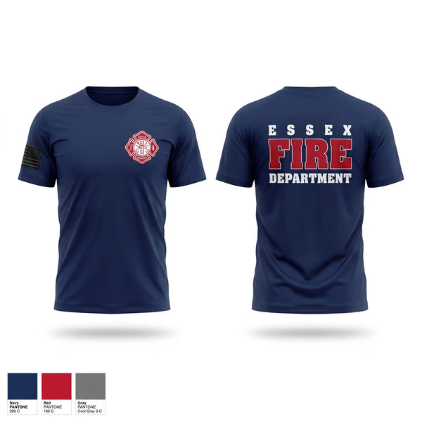 Short Sleeve Performance Shirt, Essex Fire Department, Fire Department, Teamtime, Team time, sublimation, custom sports apparel, team uniforms, spirit wear, spiritwear, sports uniforms, custom shirts, team store, custom team store, fundraiser sports, apparel fundraiser