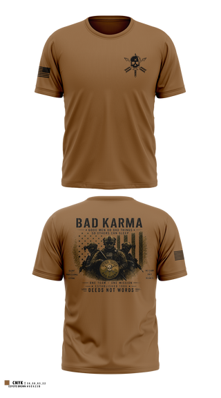 Short Sleeve Performance Shirt, Bad Karma, Army, Teamtime, Team time, sublimation, custom sports apparel, team uniforms, spirit wear, spiritwear, sports uniforms, custom shirts, team store, custom team store, fundraiser sports, apparel fundraiser