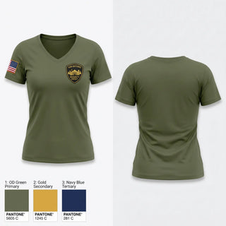 Womens Short Sleeve Vneck Shirt, San Antonio Security Agency, Police, Teamtime, Team time, sublimation, custom sports apparel, team uniforms, spirit wear, spiritwear, sports uniforms, custom shirts, team store, custom team store, fundraiser sports, apparel fundraiser