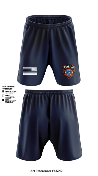 Athletic Shorts With Pockets, Buhl Police Department, Police, Teamtime, Team time, sublimation, custom sports apparel, team uniforms, spirit wear, spiritwear, sports uniforms, custom shirts, team store, custom team store, fundraiser sports, apparel fundraiser