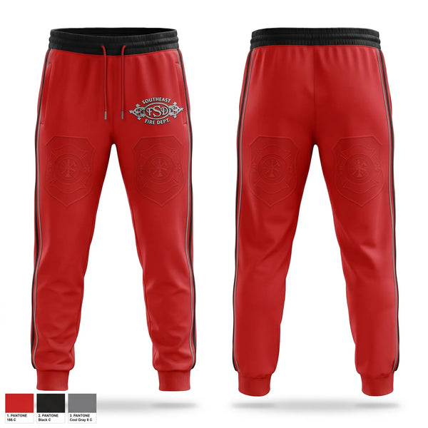 Sweatpants, Southeast Fire Department, Fire Department, Teamtime, Team time, sublimation, custom sports apparel, team uniforms, spirit wear, spiritwear, sports uniforms, custom shirts, team store, custom team store, fundraiser sports, apparel fundraiser