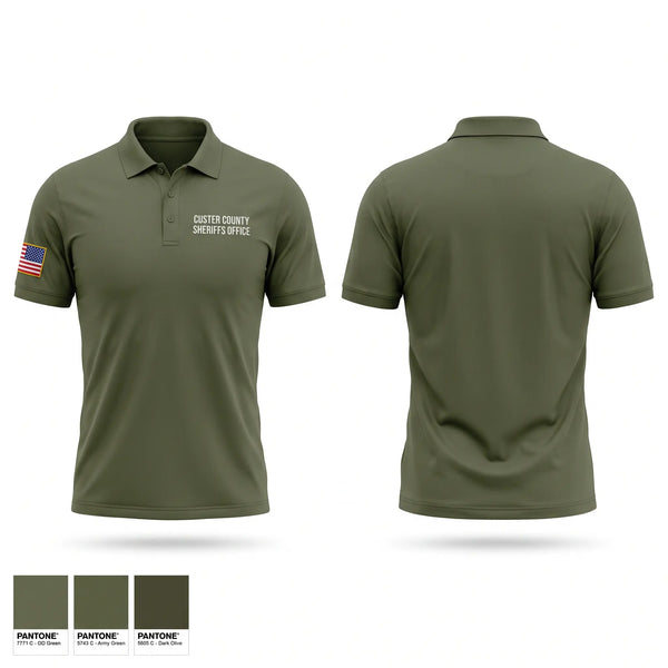 Short Sleeve Performance Polo, CUSTER COUNTY SHERIFF'S OFFICE, Police, Teamtime, Team time, sublimation, custom sports apparel, team uniforms, spirit wear, spiritwear, sports uniforms, custom shirts, team store, custom team store, fundraiser sports, apparel fundraiser