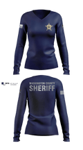 Washington County Sheriff's Department 29458252 Women's Long Sleeve V-neck Shirt - 102