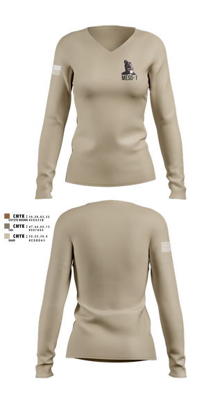 Womens Long Sleeve Vneck Shirt, MESG-1, Navy, Teamtime, Team time, sublimation, custom sports apparel, team uniforms, spirit wear, spiritwear, sports uniforms, custom shirts, team store, custom team store, fundraiser sports, apparel fundraiser
