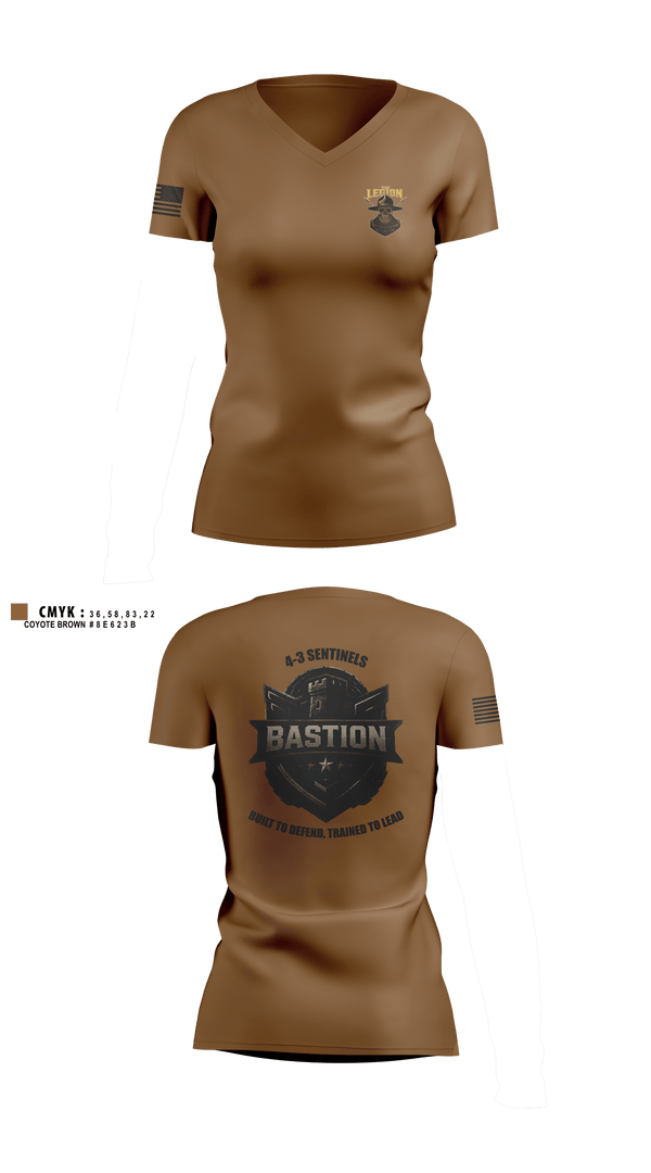 Womens Short Sleeve Vneck Shirt, 3 Squad, Legion Platoon, Army, Teamtime, Team time, sublimation, custom sports apparel, team uniforms, spirit wear, spiritwear, sports uniforms, custom shirts, team store, custom team store, fundraiser sports, apparel fundraiser