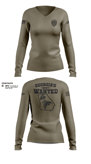 Womens Long Sleeve Vneck Shirt, A-Co 1-171, National Guard, Teamtime, Team time, sublimation, custom sports apparel, team uniforms, spirit wear, spiritwear, sports uniforms, custom shirts, team store, custom team store, fundraiser sports, apparel fundraiser