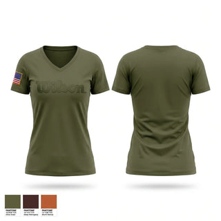 Womens Short Sleeve Vneck Shirt, Wilson, Police, Teamtime, Team time, sublimation, custom sports apparel, team uniforms, spirit wear, spiritwear, sports uniforms, custom shirts, team store, custom team store, fundraiser sports, apparel fundraiser