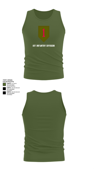Tank Top, 1st Infantry Division, Army, Teamtime, Team time, sublimation, custom sports apparel, team uniforms, spirit wear, spiritwear, sports uniforms, custom shirts, team store, custom team store, fundraiser sports, apparel fundraiser