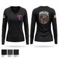 NYPD THREAT 2922441 Women's Long Sleeve V-neck Shirt - 1