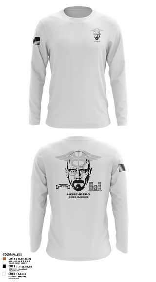 Long Sleeve Performance Shirt, Heisenberg’s, Army, Teamtime, Team time, sublimation, custom sports apparel, team uniforms, spirit wear, spiritwear, sports uniforms, custom shirts, team store, custom team store, fundraiser sports, apparel fundraiser