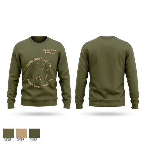 Crew Neck Sweatshirt, Clovers Clean Streets LLC, , Teamtime, Team time, sublimation, custom sports apparel, team uniforms, spirit wear, spiritwear, sports uniforms, custom shirts, team store, custom team store, fundraiser sports, apparel fundraiser