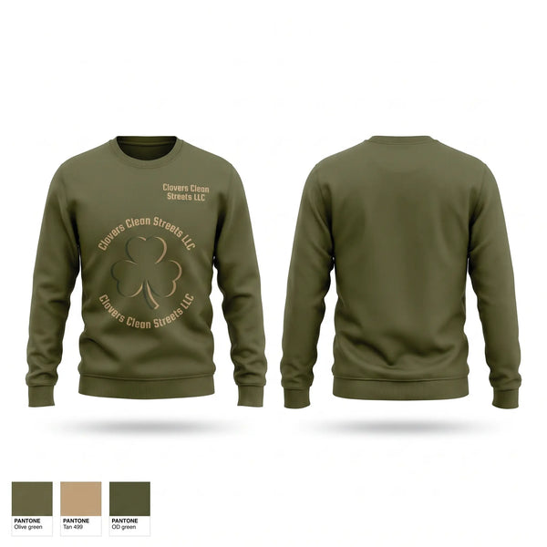 Crew Neck Sweatshirt, Clovers Clean Streets LLC, , Teamtime, Team time, sublimation, custom sports apparel, team uniforms, spirit wear, spiritwear, sports uniforms, custom shirts, team store, custom team store, fundraiser sports, apparel fundraiser