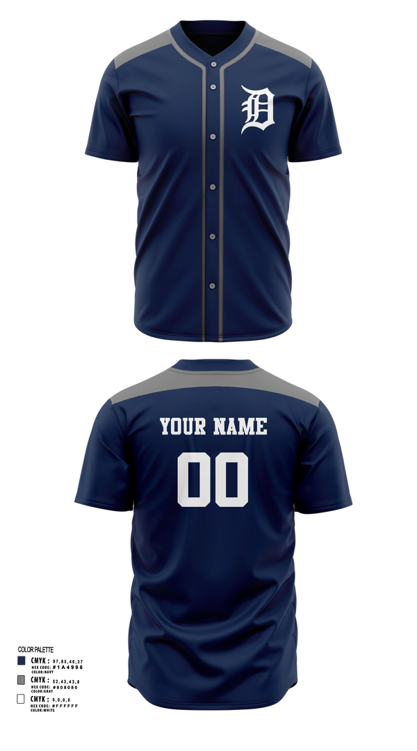 Full Button Baseball Jersey, Tigers, Baseball, Teamtime, Team time, sublimation, custom sports apparel, team uniforms, spirit wear, spiritwear, sports uniforms, custom shirts, team store, custom team store, fundraiser sports, apparel fundraiser