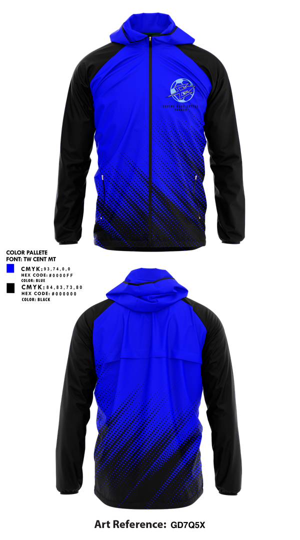 Windbreaker, Epping Blue Devils, Women's Soccer, Teamtime, Team time, sublimation, custom sports apparel, team uniforms, spirit wear, spiritwear, sports uniforms, custom shirts, team store, custom team store, fundraiser sports, apparel fundraiser