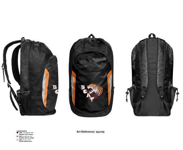 Gear Bag, BCAT Tigers, Men's Basketball, Teamtime, Team time, sublimation, custom sports apparel, team uniforms, spirit wear, spiritwear, sports uniforms, custom shirts, team store, custom team store, fundraiser sports, apparel fundraiser