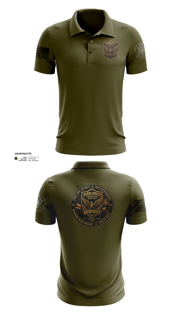 Short Sleeve Performance Polo, Vigilance Protection Services, , Teamtime, Team time, sublimation, custom sports apparel, team uniforms, spirit wear, spiritwear, sports uniforms, custom shirts, team store, custom team store, fundraiser sports, apparel fundraiser