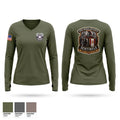 528th MED DET COSC Women's Long Sleeve V-neck Shirt - 1