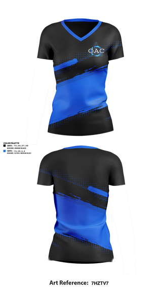 Womens Short Sleeve Vneck Shirt, OA Cheerleading, Cheer, Teamtime, Team time, sublimation, custom sports apparel, team uniforms, spirit wear, spiritwear, sports uniforms, custom shirts, team store, custom team store, fundraiser sports, apparel fundraiser