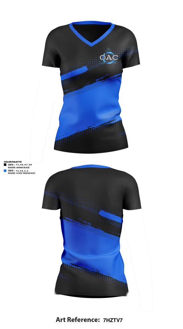 Womens Short Sleeve Vneck Shirt, OA Cheerleading, Cheer, Teamtime, Team time, sublimation, custom sports apparel, team uniforms, spirit wear, spiritwear, sports uniforms, custom shirts, team store, custom team store, fundraiser sports, apparel fundraiser