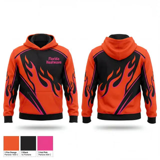 Hoodie, Florida Heatwave, Women's Soccer, Teamtime, Team time, sublimation, custom sports apparel, team uniforms, spirit wear, spiritwear, sports uniforms, custom shirts, team store, custom team store, fundraiser sports, apparel fundraiser