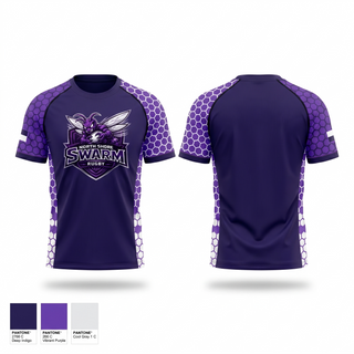 Short Sleeve Performance Shirt, North Shore Swarm Rugby, Rugby, Teamtime, Team time, sublimation, custom sports apparel, team uniforms, spirit wear, spiritwear, sports uniforms, custom shirts, team store, custom team store, fundraiser sports, apparel fundraiser