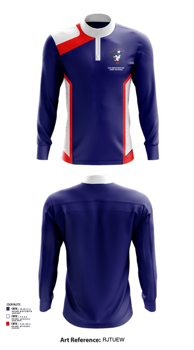 Kate Duncan Smith DAR School Volleyball 52095920 Quarter Zip Jacket - 41