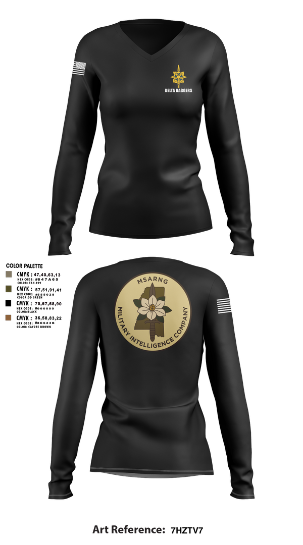Womens Long Sleeve Vneck Shirt, , National Guard, Teamtime, Team time, sublimation, custom sports apparel, team uniforms, spirit wear, spiritwear, sports uniforms, custom shirts, team store, custom team store, fundraiser sports, apparel fundraiser