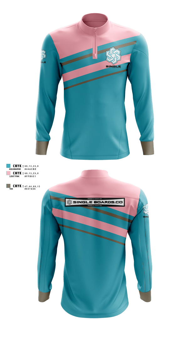 Quarter Zip Jacket, Single Boards.co, E-Sports, Teamtime, Team time, sublimation, custom sports apparel, team uniforms, spirit wear, spiritwear, sports uniforms, custom shirts, team store, custom team store, fundraiser sports, apparel fundraiser