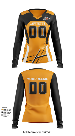 Womens Long Sleeve Vneck Shirt, Lafayette Middle School Volleyball, Women's Volleyball, Teamtime, Team time, sublimation, custom sports apparel, team uniforms, spirit wear, spiritwear, sports uniforms, custom shirts, team store, custom team store, fundraiser sports, apparel fundraiser