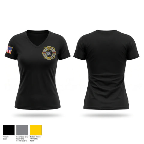 Womens Short Sleeve Vneck Shirt, Mercer County NJ Arson Unit, Police, Teamtime, Team time, sublimation, custom sports apparel, team uniforms, spirit wear, spiritwear, sports uniforms, custom shirts, team store, custom team store, fundraiser sports, apparel fundraiser