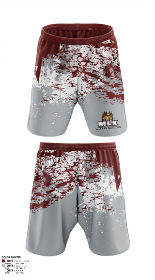 Mens Soccer Shorts, MLK Lions Soccer, Men's Soccer, Teamtime, Team time, sublimation, custom sports apparel, team uniforms, spirit wear, spiritwear, sports uniforms, custom shirts, team store, custom team store, fundraiser sports, apparel fundraiser