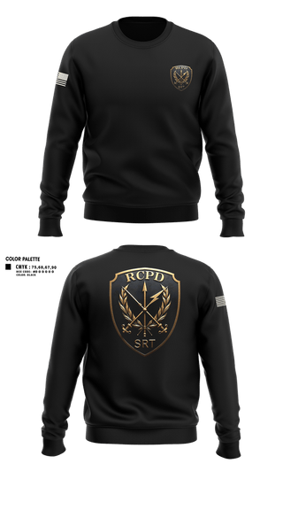 Crew Neck Sweatshirt, Redwood City PD SRT, Police, Teamtime, Team time, sublimation, custom sports apparel, team uniforms, spirit wear, spiritwear, sports uniforms, custom shirts, team store, custom team store, fundraiser sports, apparel fundraiser