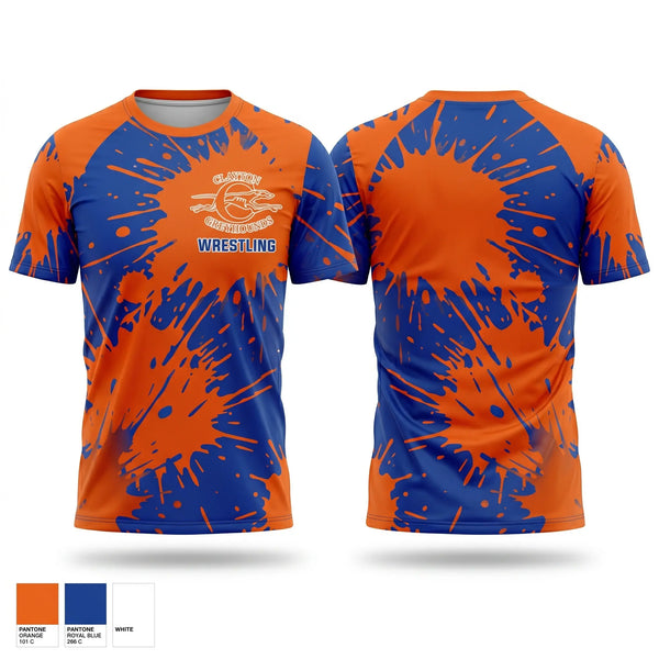 Short Sleeve Performance Shirt, Clayton High School Wrestling, Wrestling, Teamtime, Team time, sublimation, custom sports apparel, team uniforms, spirit wear, spiritwear, sports uniforms, custom shirts, team store, custom team store, fundraiser sports, apparel fundraiser