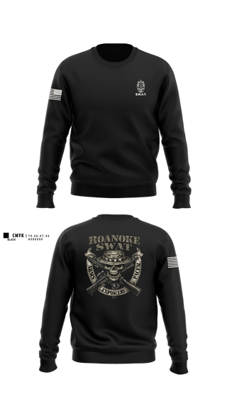 Crew Neck Sweatshirt, Roanoke SWAT, Police, Teamtime, Team time, sublimation, custom sports apparel, team uniforms, spirit wear, spiritwear, sports uniforms, custom shirts, team store, custom team store, fundraiser sports, apparel fundraiser