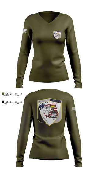 Womens Long Sleeve Vneck Shirt, 61st eagle squadron, , Teamtime, Team time, sublimation, custom sports apparel, team uniforms, spirit wear, spiritwear, sports uniforms, custom shirts, team store, custom team store, fundraiser sports, apparel fundraiser
